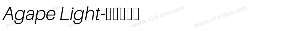 Agape Light字体转换